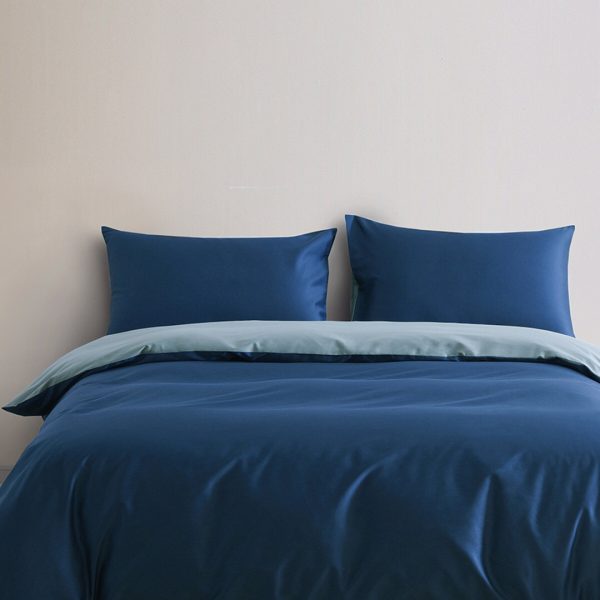 Long-Staple Cotton Color-Block Bedding Set – 4 Pieces